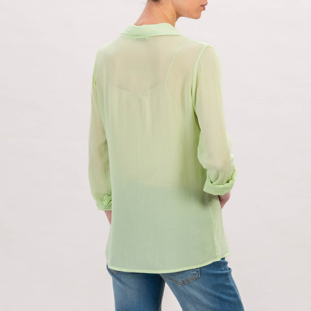 Camisa Zeroassoluto-georgette de viscosa - menta