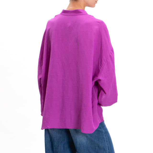 Camisa oversize de mezcla de lino Tension in - orquídea