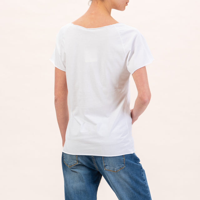 Zeroassoluto-Camiseta sin rematar - blanco