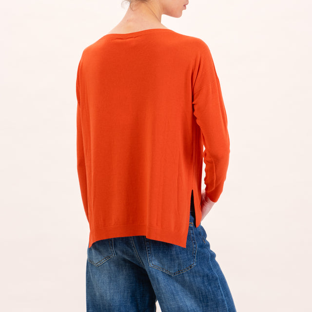 Kontatto-Camisa con aberturas laterales - naranja