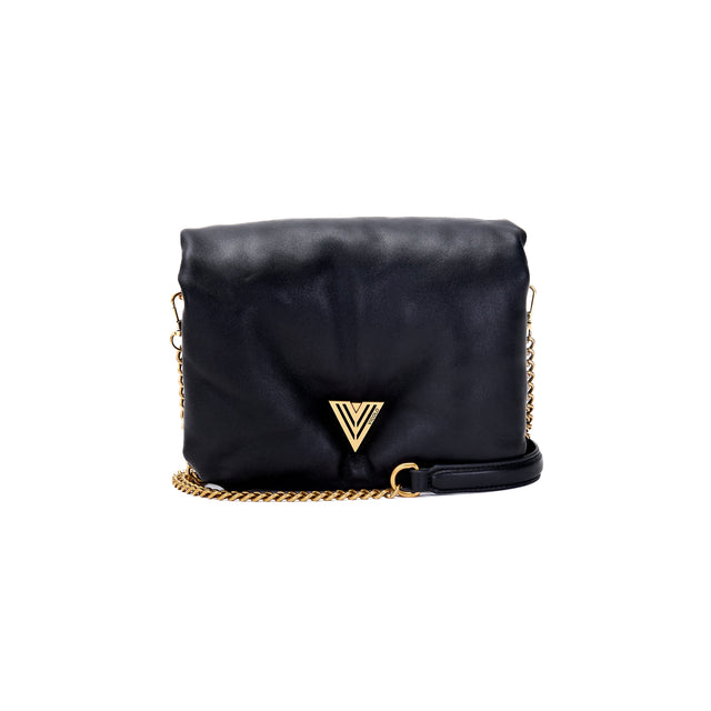 Vicolo-Borsa Bubble a tracolla in pelle fluffly - nero