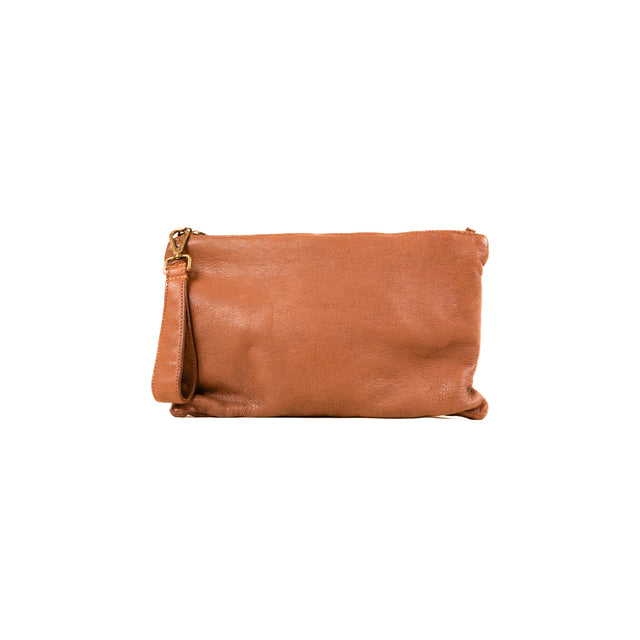 Zeroassoluto-Pochette beba wax grease washed - leather