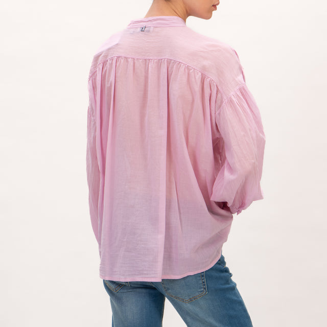 Dixie - Camisa de muselina con cuello mao - rosa