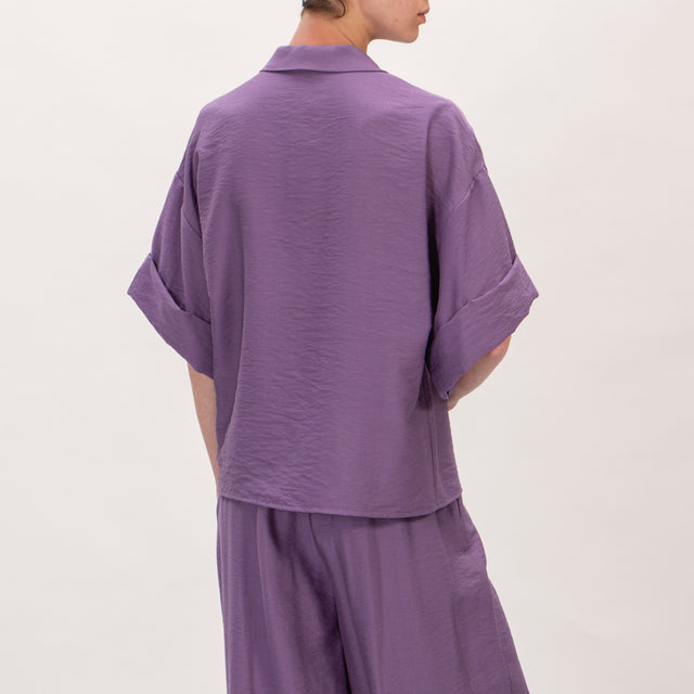 Dixie-Camisa de media manga con bolsillos - violeta