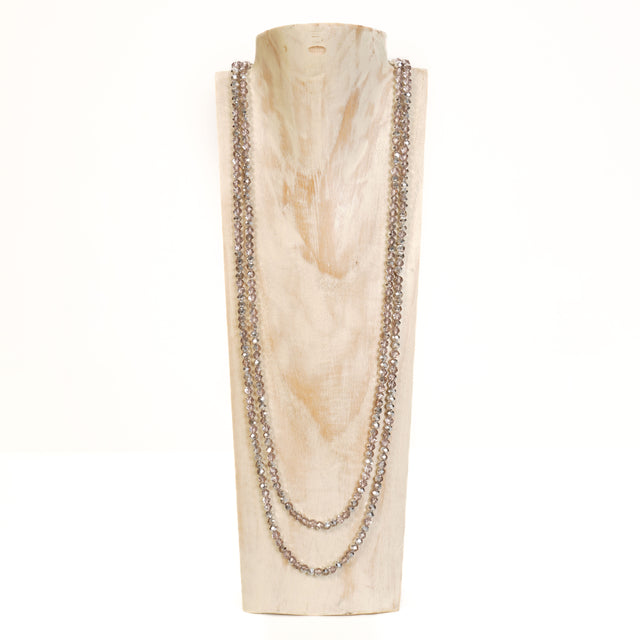 W by white mood-Necklace - silver/taupe