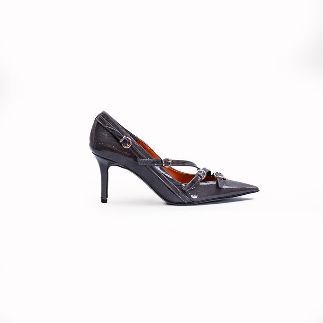 Divine follies-3 buckle pumps - naplak grey