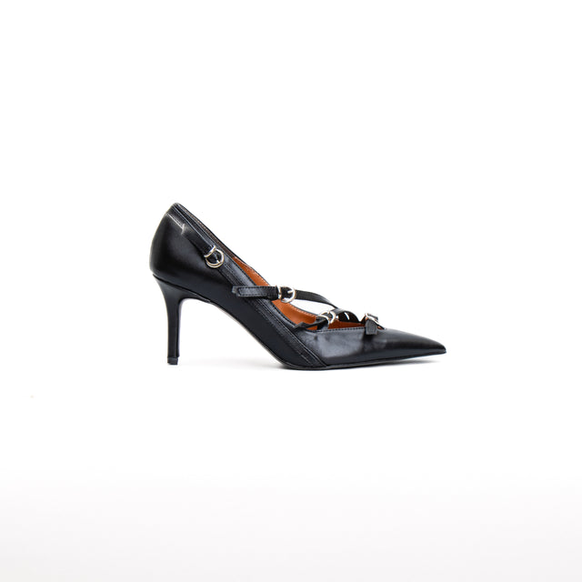 Divine follies-3 buckle pumps - black