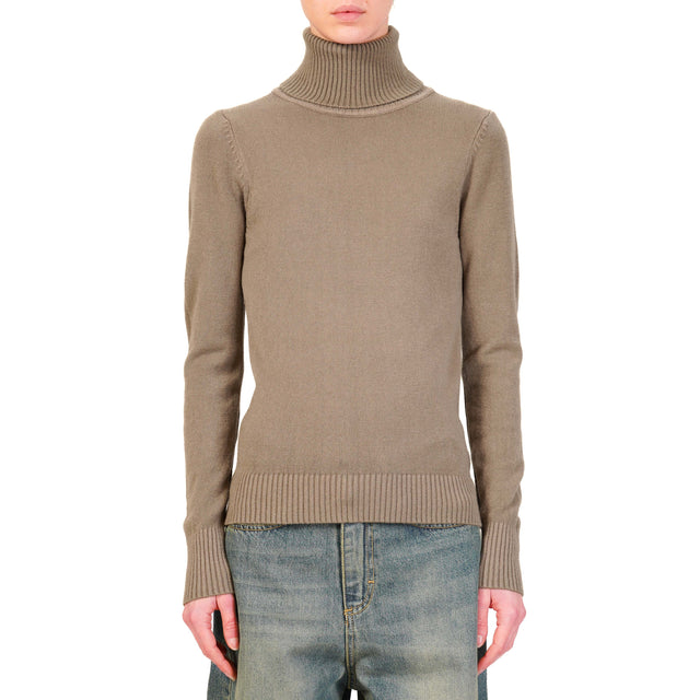 Zeroassoluto-Maglia collo alto - taupe