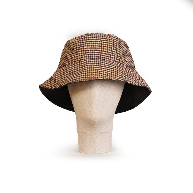 Kontatto-Bucket hat pied de poule - beige/moro/militare