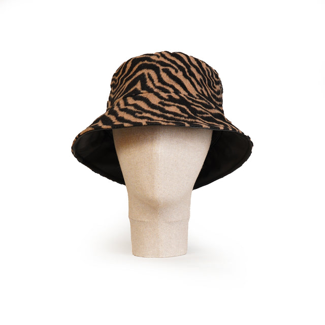 Kontatto-Bucket hat fantasia animalier - zebrato beige/nero