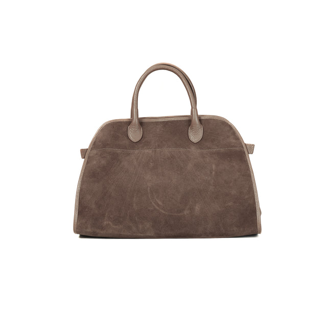 W by Whitemood-Maxi bag genuine leather scamosciat - taupe