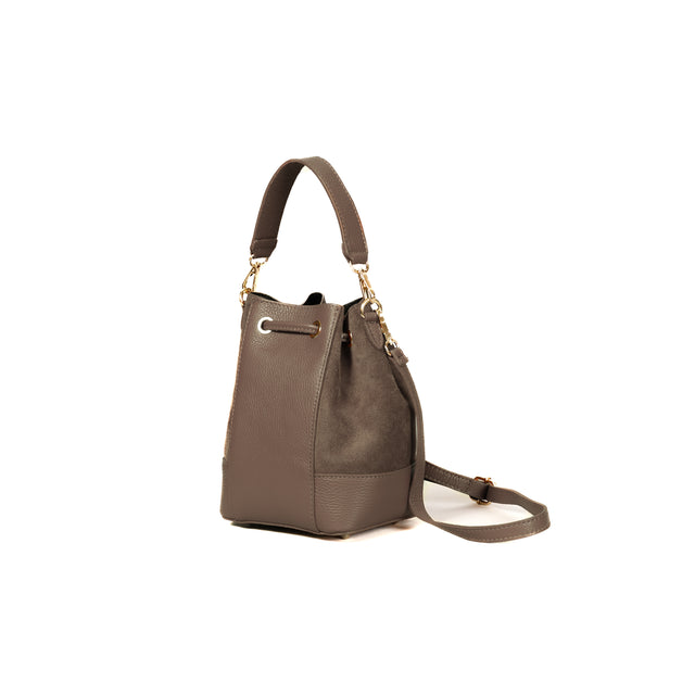 W by Whitemood-Borsa secchiello con nappine - taupe