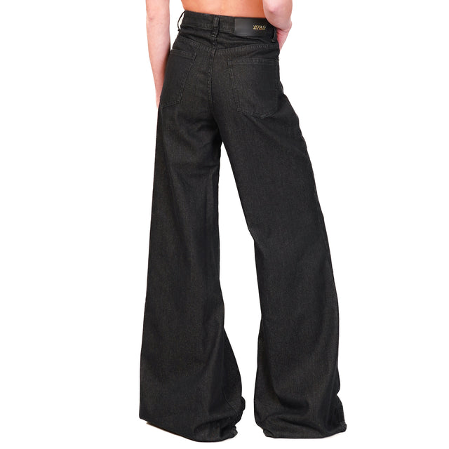 Vicolo-Jeans SIDNEY palazzo - black lurex