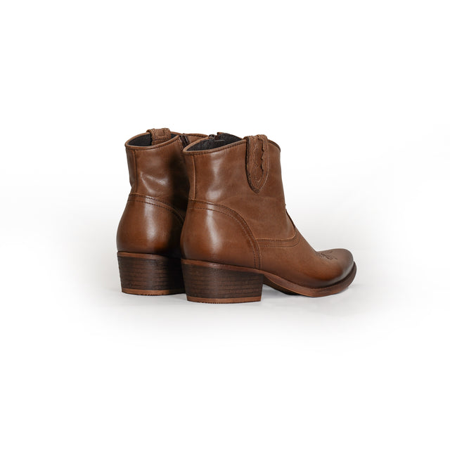 Felmini-Low Leather Texan - Brownie