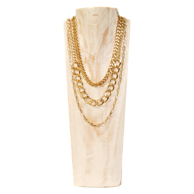 W by whitemood-3 turn chain necklace - gold