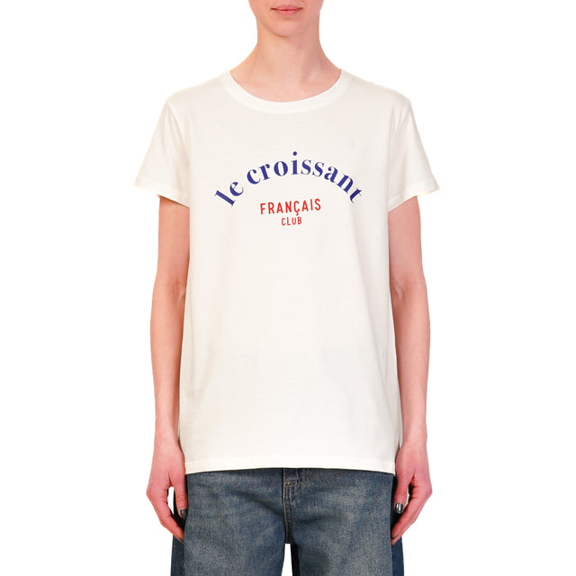 Vicolo-T-shirt " LE CROISSANT" - bianco