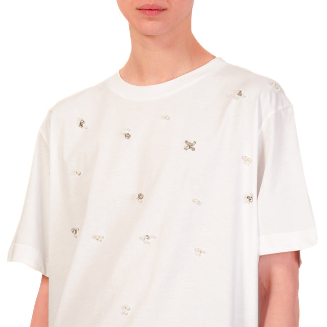 Haveone-T-shirt con applicazioni - bianco