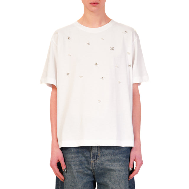 Haveone-T-shirt con applicazioni - bianco