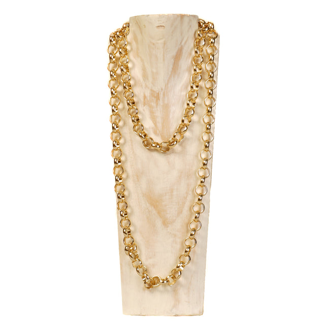 W by Whitemood-Ring Chain Necklace - gold