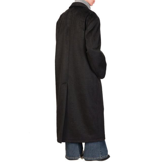 Haveone-Cappotto oversize 3 bottoni - nero