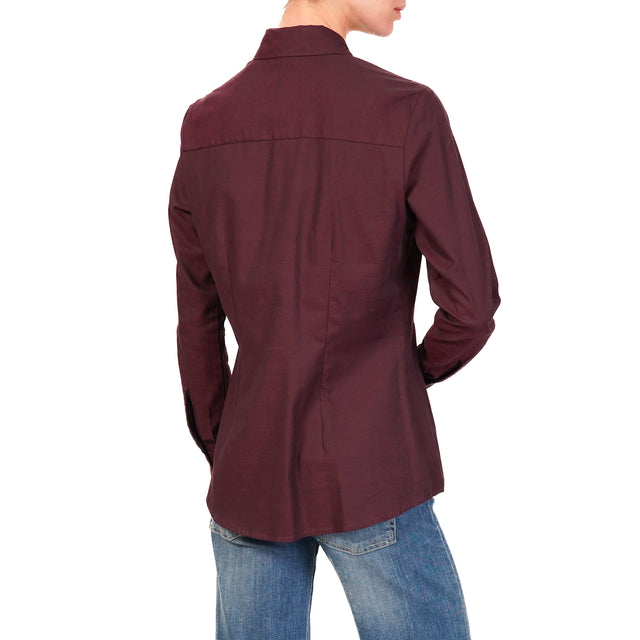 Dixie-Camicia oxford slim fit - bordeaux