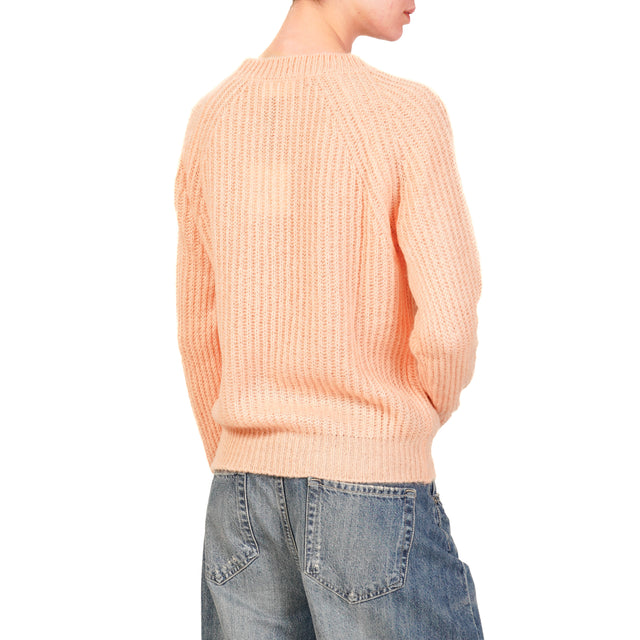 Vicolo-Maglia mohair a coste - peach