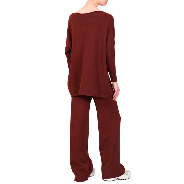 Haveone-Completo maglia e pantalone - Bordeaux