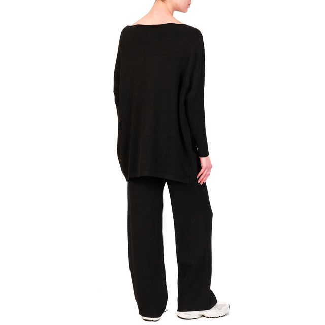 Haveone-Completo maglia e pantalone - nero