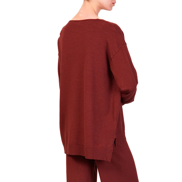 Haveone-Completo maglia e pantalone - Bordeaux