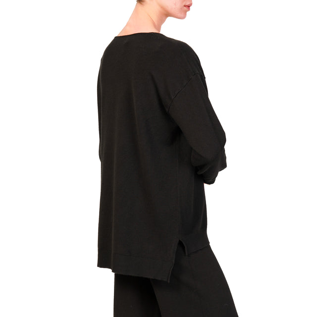 Haveone-Completo maglia e pantalone - nero