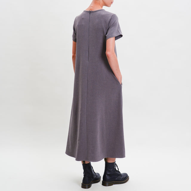 Dixie-Milan stitch dress with pockets - grey