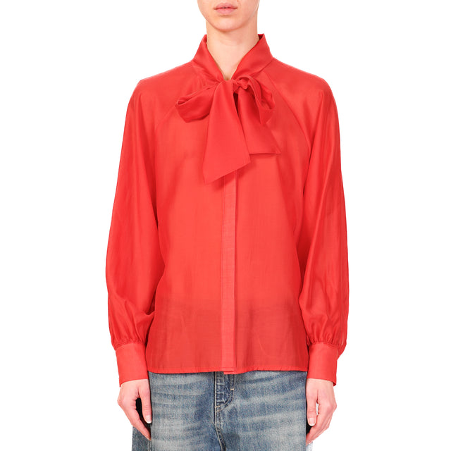 Dixie-Camicia con fiocco - rosso