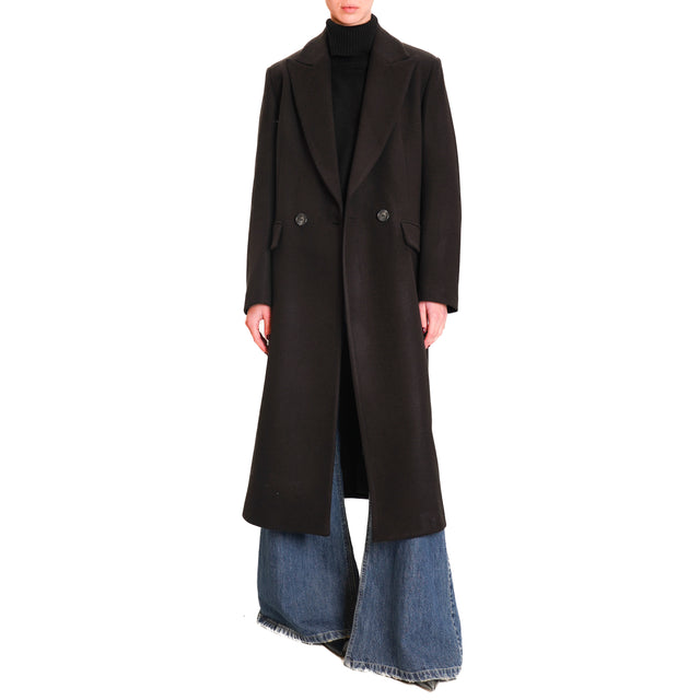 Dixie-Double-breasted coat - black