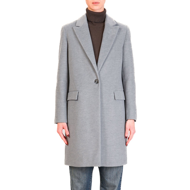 Dixie-Cappotto 1 bottone spacco dietro - grigio