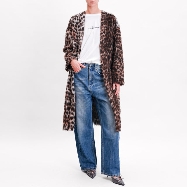 Dixie-Cappotto animalier - beige/nero/latte