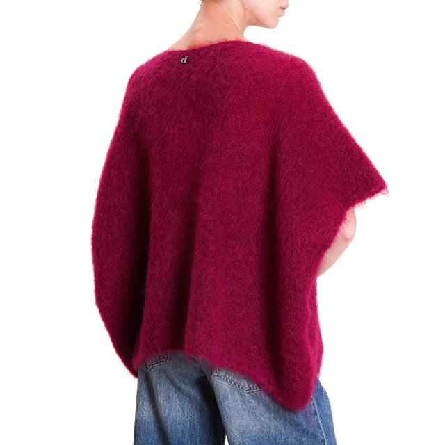 Dixie-Maglia mohair scollo v smanicata - vino