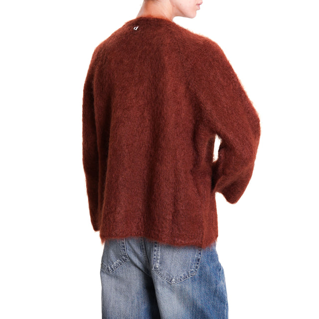 Dixie-Cardigan mohair - coffee