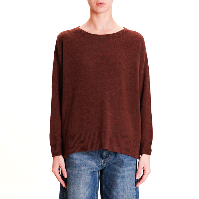 Dixie-Maglia girocollo misto alpaca - caffe'