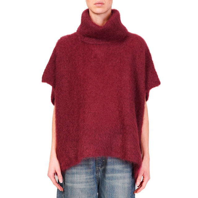 Dixie-Maglia collo alto mohair - Bordeaux