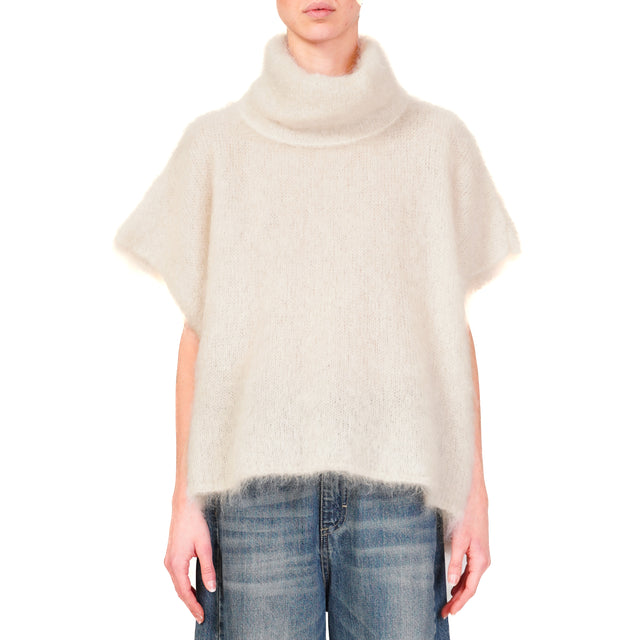 Dixie-Maglia collo alto mohair - panna