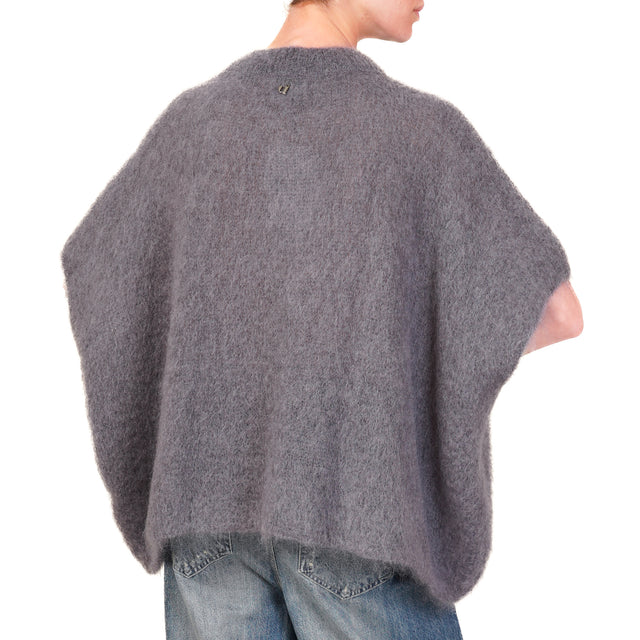 Dixie-Maglia mohair oversize girocollo - antracite