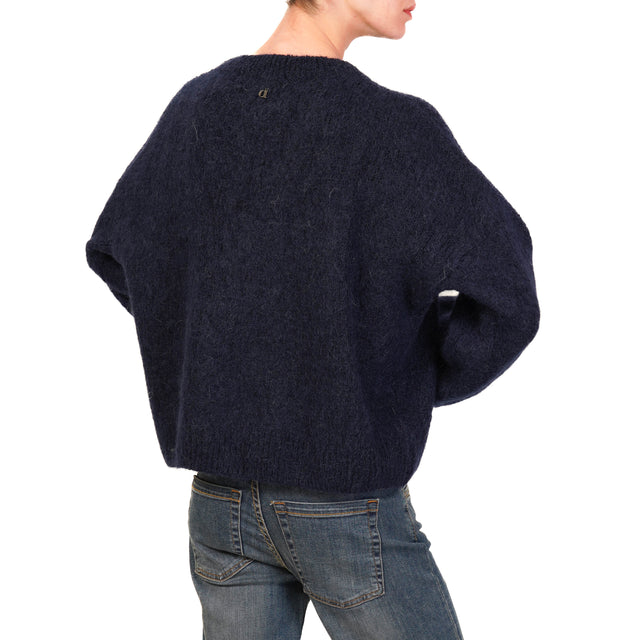 Dixie-Mohair Crewneck Sweater - Midnight Blue