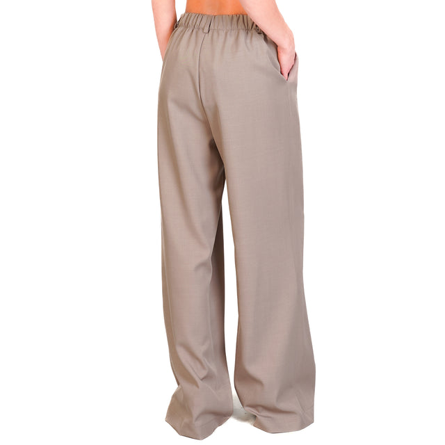 Dixie-Pants with elasticated back pleats - dove grey