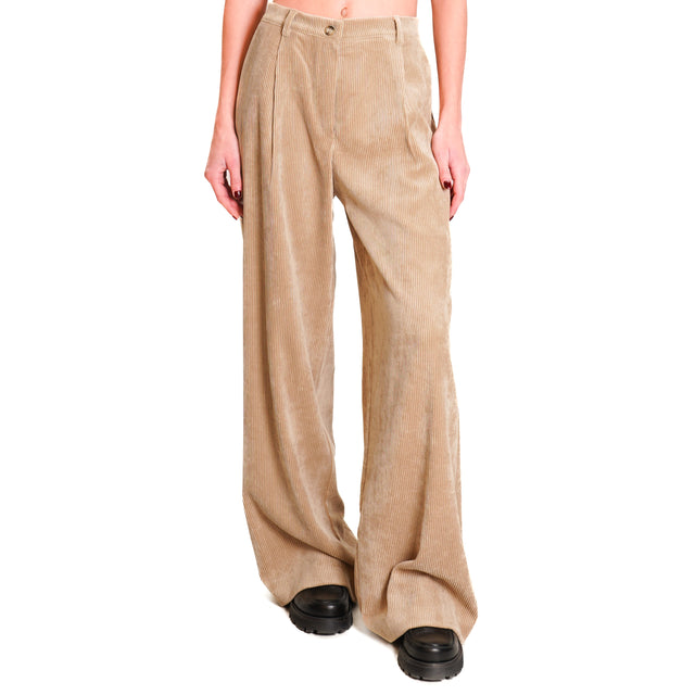 Dixie-Pantalone velluto 500 righe - camel