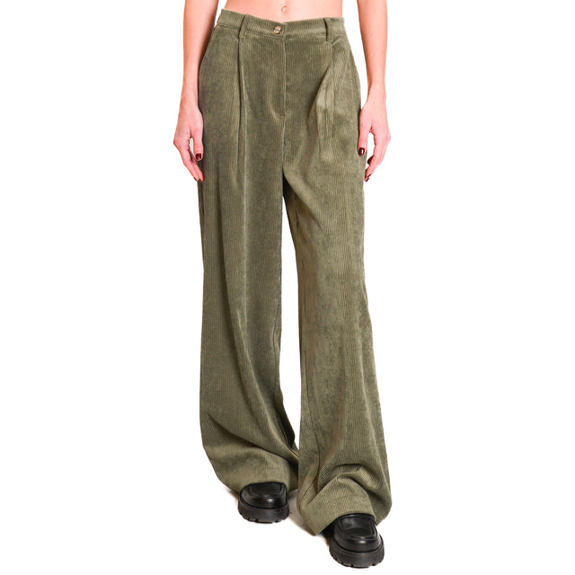 Dixie-Pantalone velluto 500 righe - kaky