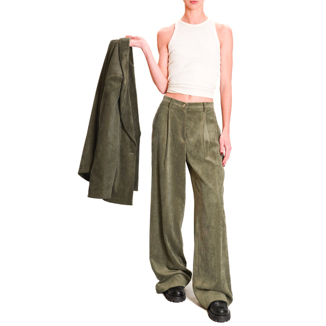 Dixie-Pantalone velluto 500 righe - kaky