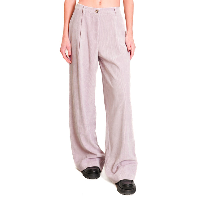 Dixie-Pantalone velluto 500 righe - pink