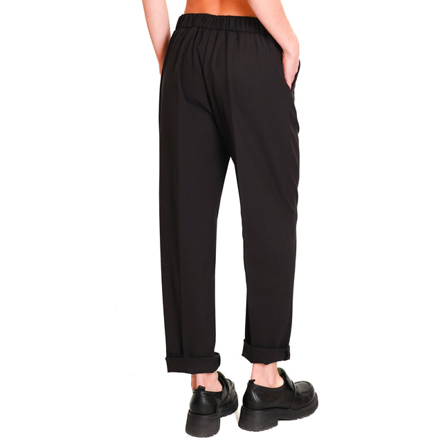 Dixie-Pantalone con elastico dietro - nero