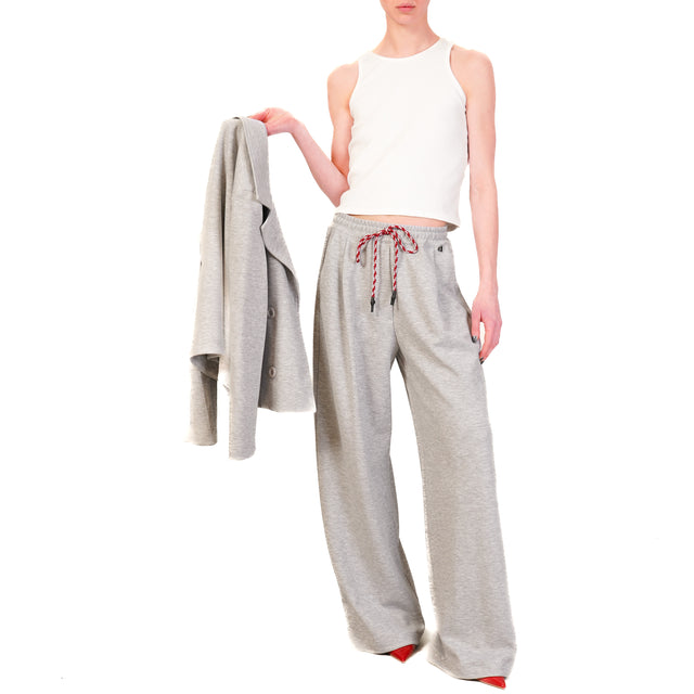 Dixie-Pantalone in felpa con coulisse - grigio