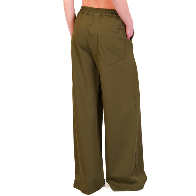 Dixie-Pantalone in felpa con coulisse - militare